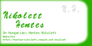 nikolett hentes business card